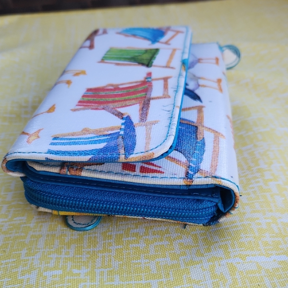 Source Unknown Canvas Wallet with Multicolor Beac… - image 12